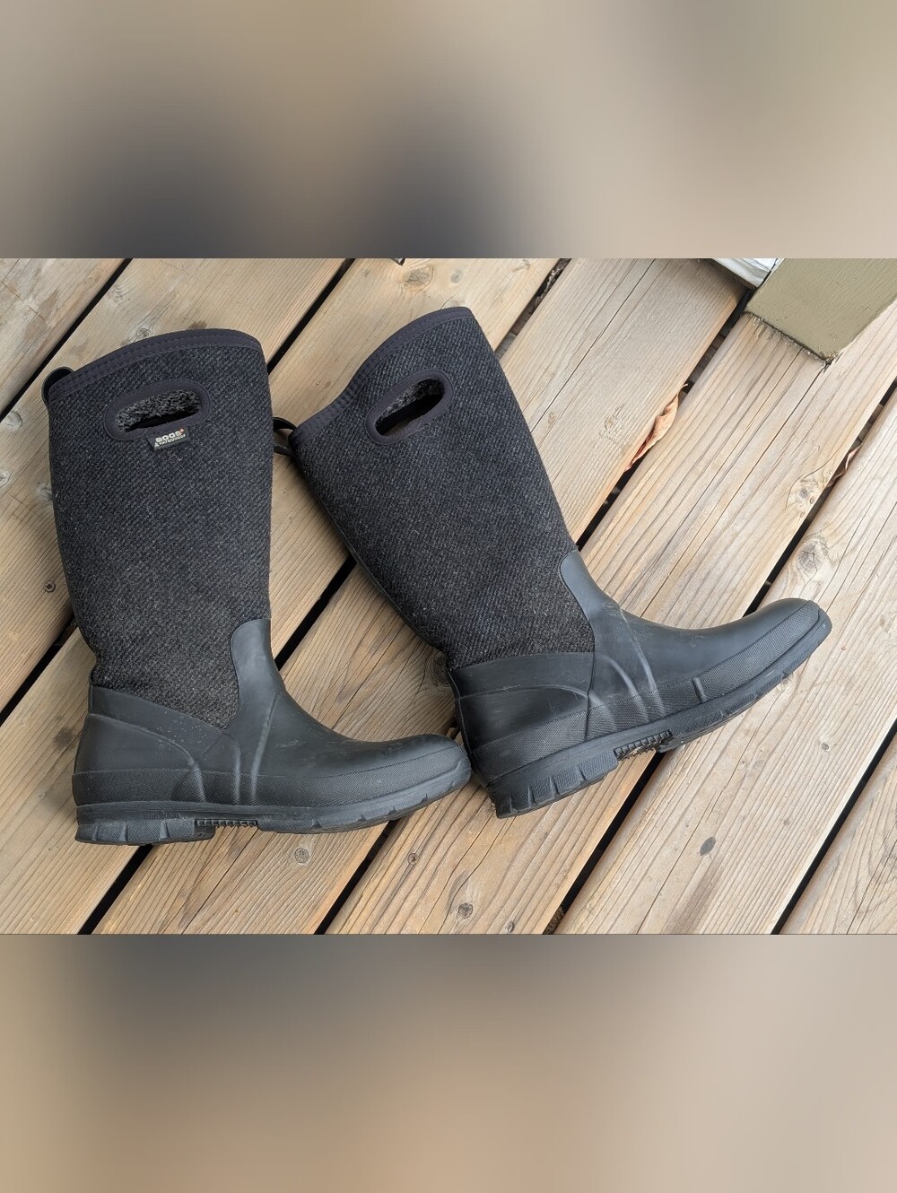 Bogs Women's Black Wool-Blend Waterproof Mid Calf Boots size 9*/9.5 - Picture 13 of 14